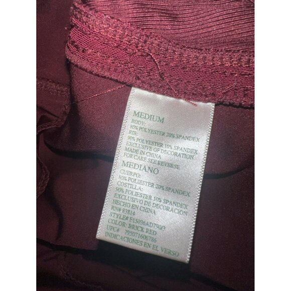 Women's Tangerine Burgundy Athletic Jacket Size M - Picture 6 of 7